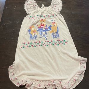 Vintage Bear Nightgown Size 6x